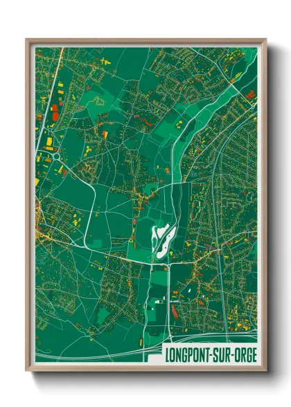 Une affiche de carte sur Longpont-sur-Orge