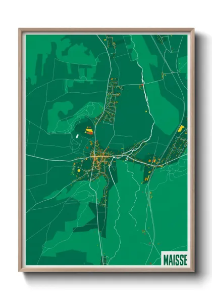 Une affiche de carte sur Maisse