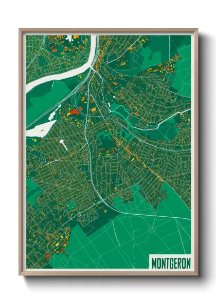 Une affiche de carte sur Montgeron