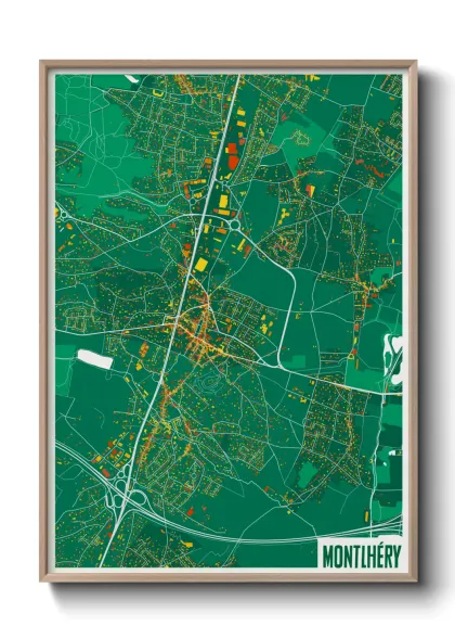 Une affiche de carte sur Montlhéry