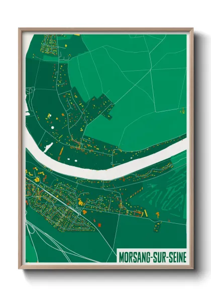 Une affiche de carte sur Morsang-sur-Seine