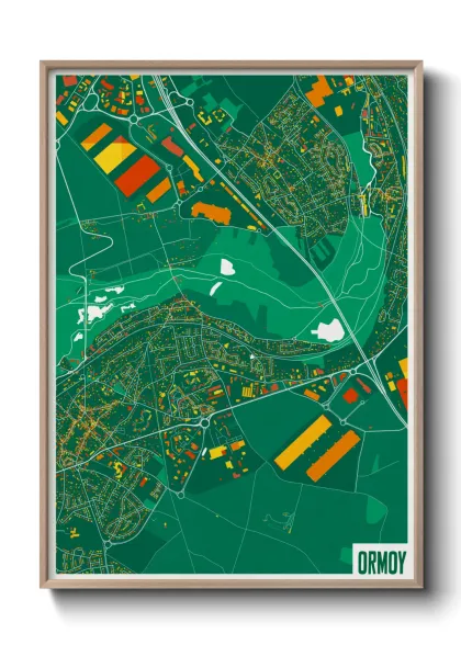 Une affiche de carte sur Ormoy