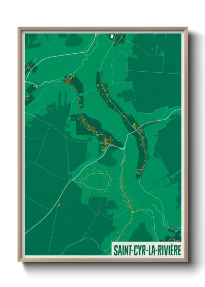 Une affiche de carte sur Saint-Cyr-la-Rivière