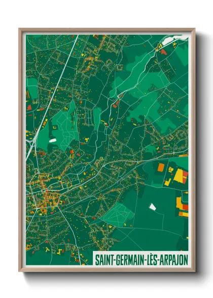 Une affiche de carte sur Saint-Germain-lès-Arpajon