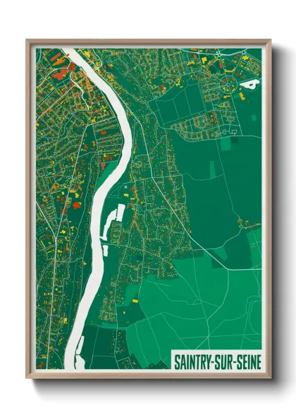 Une affiche de carte sur Saintry-sur-Seine