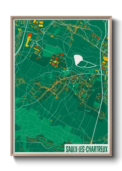 Une affiche de carte sur Saulx-les-Chartreux