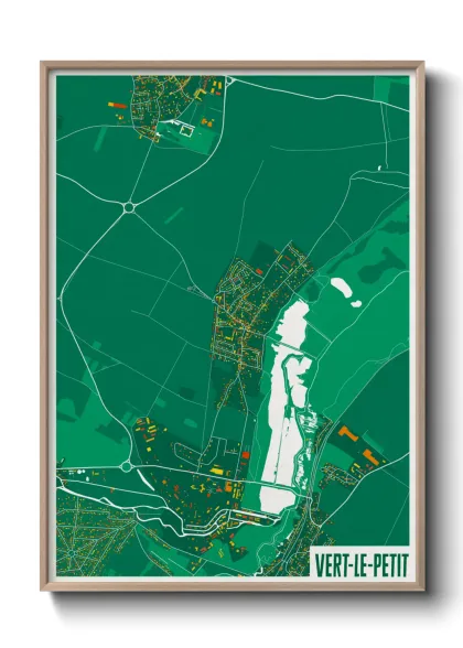 Une affiche de carte sur Vert-le-Petit