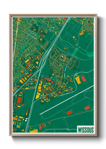 Une affiche de carte sur Wissous