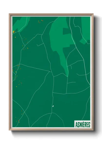 Une affiche de carte sur Asnières