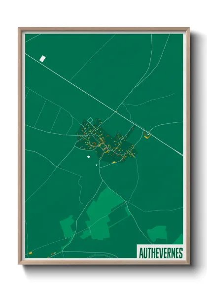 Une affiche de carte sur Authevernes