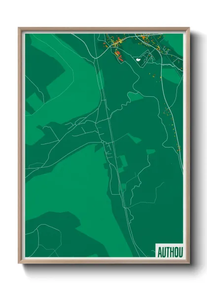 Une affiche de carte sur Authou