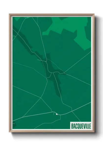 Une affiche de carte sur Bacqueville