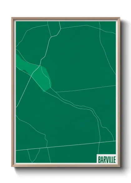 Une affiche de carte sur Barville