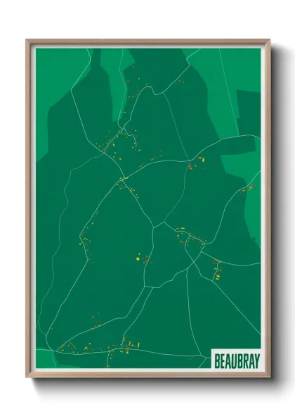 Une affiche de carte sur Beaubray