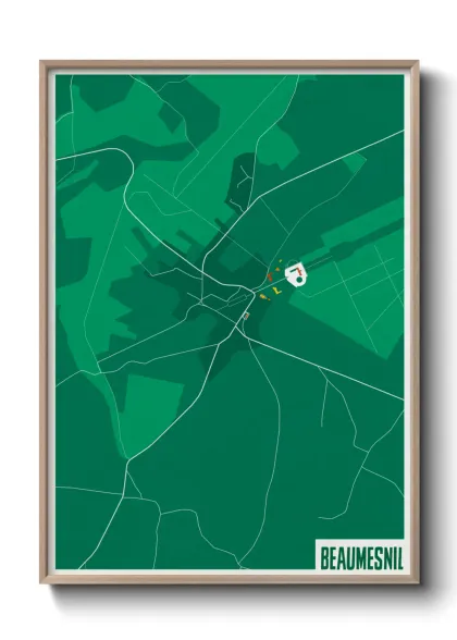 Une affiche de carte sur Beaumesnil