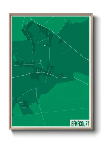 Une affiche de carte sur Bémécourt