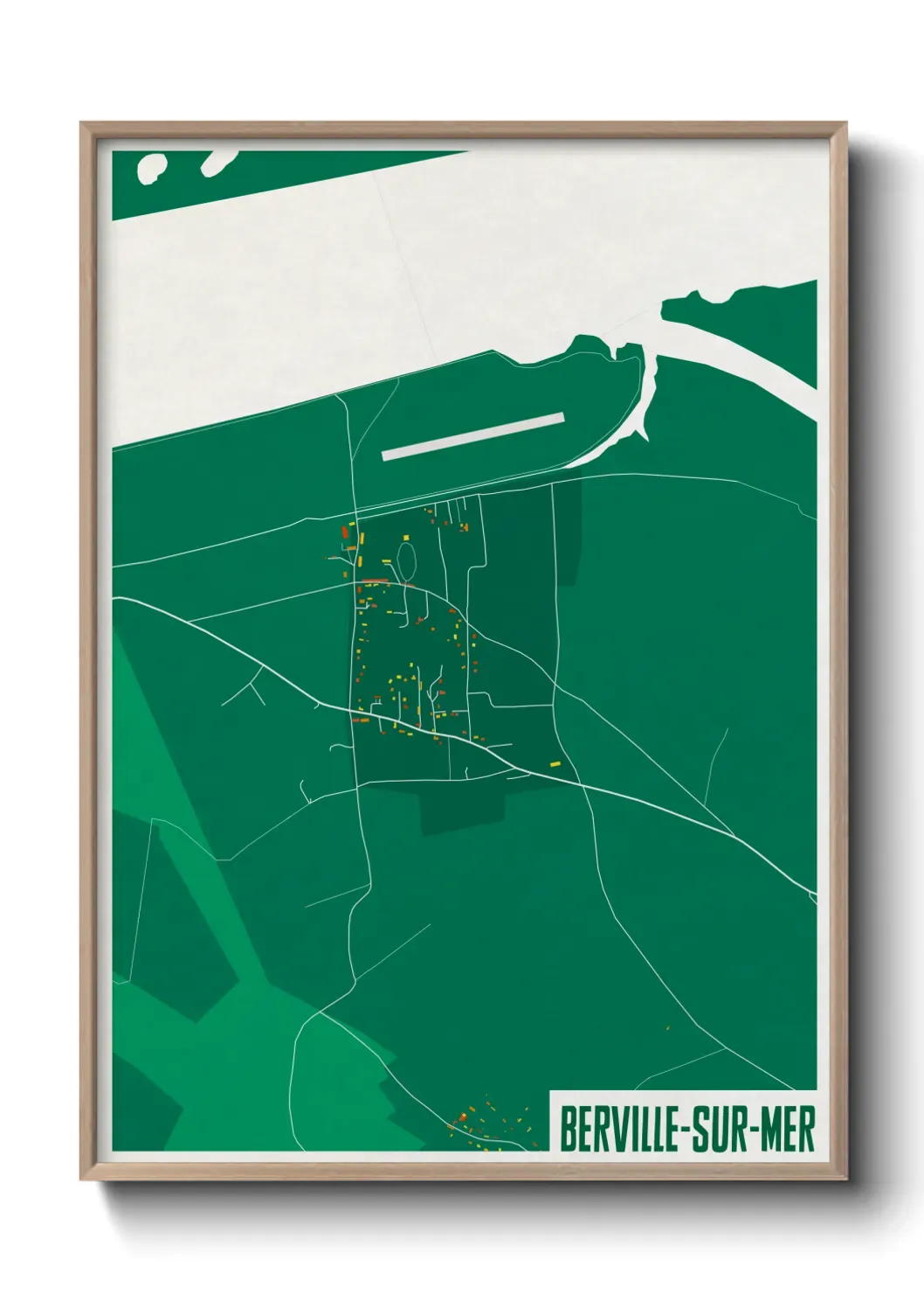 Un poster carte Berville-sur-Mer