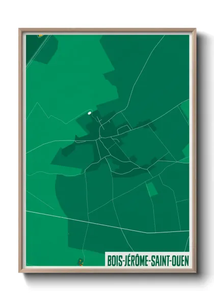 Une affiche de carte sur Bois-Jérôme-Saint-Ouen