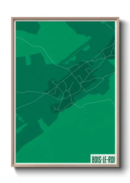 Une affiche de carte sur Bois-le-Roi