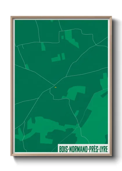Une affiche de carte sur Bois-Normand-près-Lyre