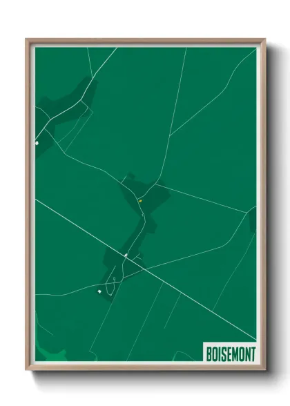 Une affiche de carte sur Boisemont