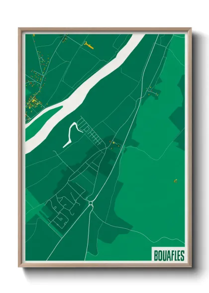 Une affiche de carte sur Bouafles