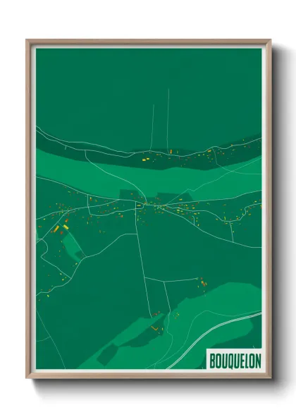 Une affiche de carte sur Bouquelon