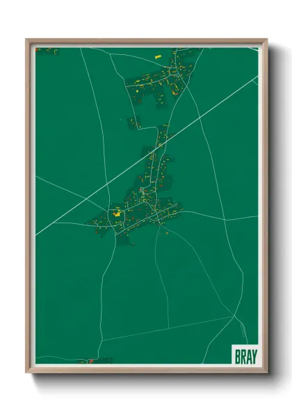 Une affiche de carte sur Bray