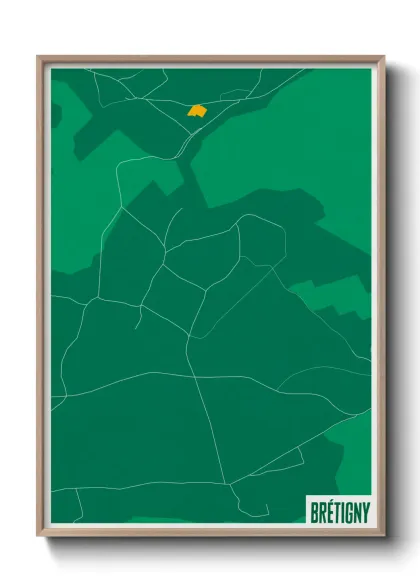 Une affiche de carte sur Brétigny