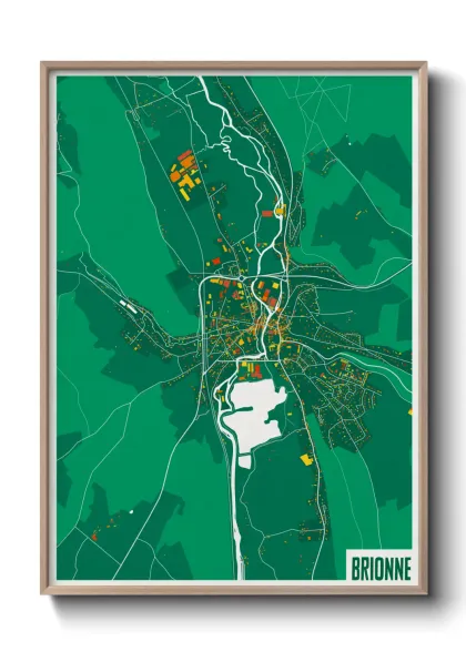 Une affiche de carte sur Brionne