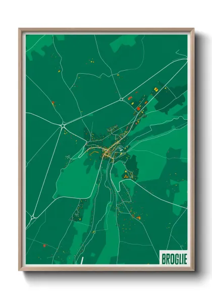 Une affiche de carte sur Broglie