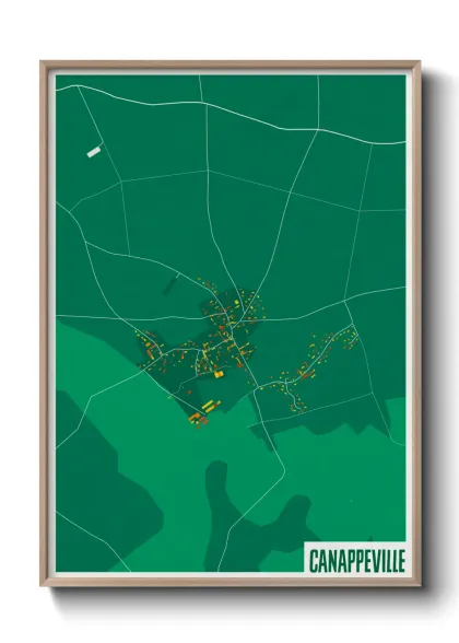 Une affiche de carte sur Canappeville