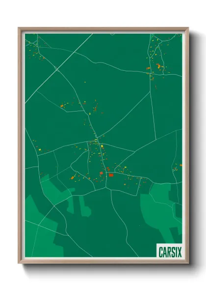 Une affiche de carte sur Carsix