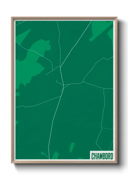 Une affiche de carte sur Chambord