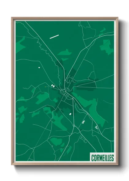 Une affiche de carte sur Cormeilles