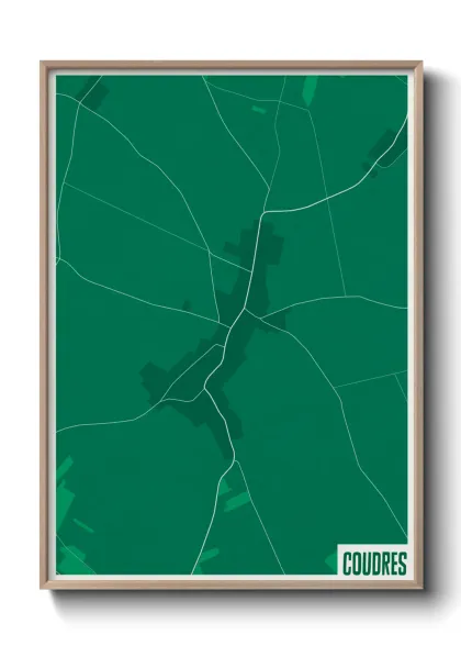 Une affiche de carte sur Coudres