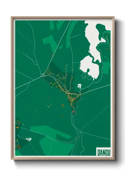 Une affiche de carte sur Dangu