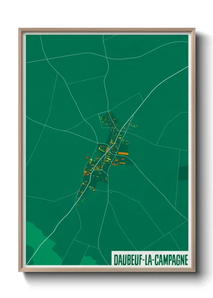 Une affiche de carte sur Daubeuf-la-Campagne