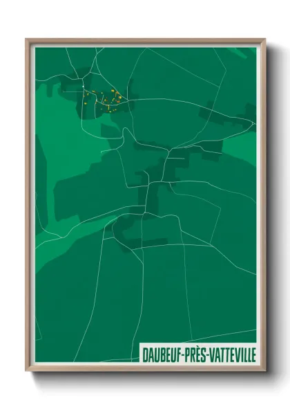 Une affiche de carte sur Daubeuf-près-Vatteville