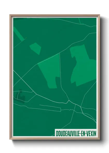 Une affiche de carte sur Doudeauville-en-Vexin