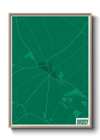 Une affiche de carte sur Droisy