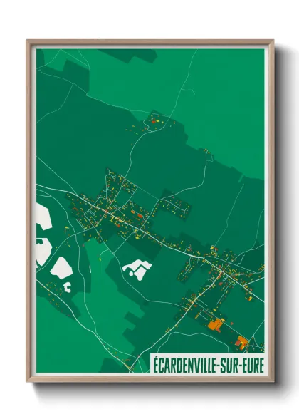 Une affiche de carte sur Écardenville-sur-Eure