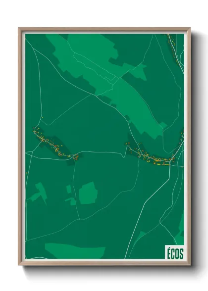 Une affiche de carte sur Écos