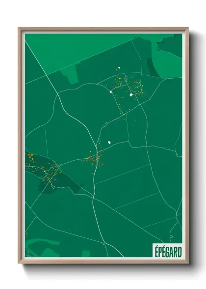 Une affiche de carte sur Épégard