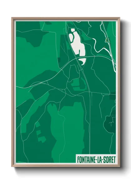 Une affiche de carte sur Fontaine-la-Soret
