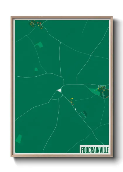 Une affiche de carte sur Foucrainville