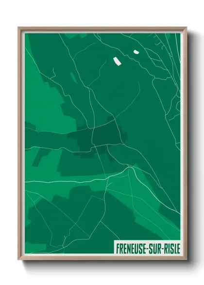 Une affiche de carte sur Freneuse-sur-Risle