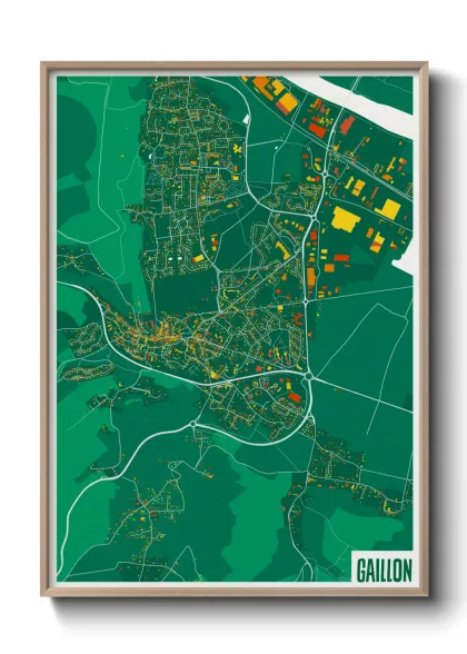 Une affiche de carte sur Gaillon