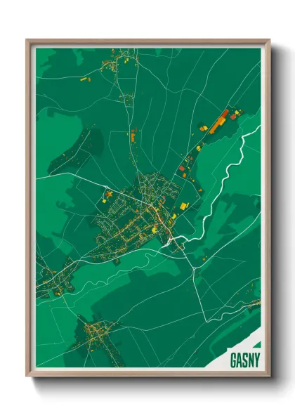 Une affiche de carte sur Gasny