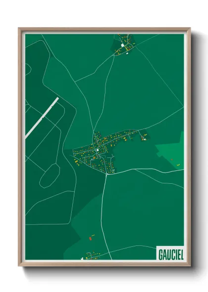Une affiche de carte sur Gauciel
